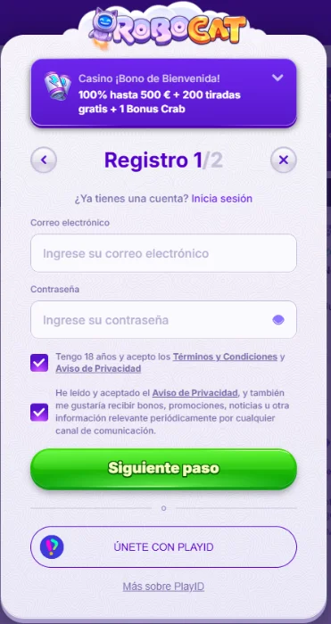 Registro y acceso